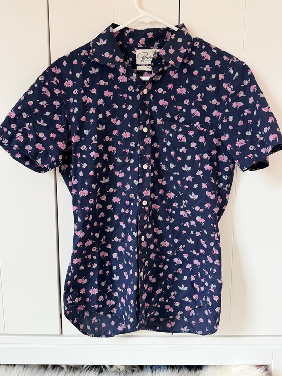 Other - Bonobos Riviera Tailored Fit Floral Short Sleeve Shirt Navy Pink Small Short